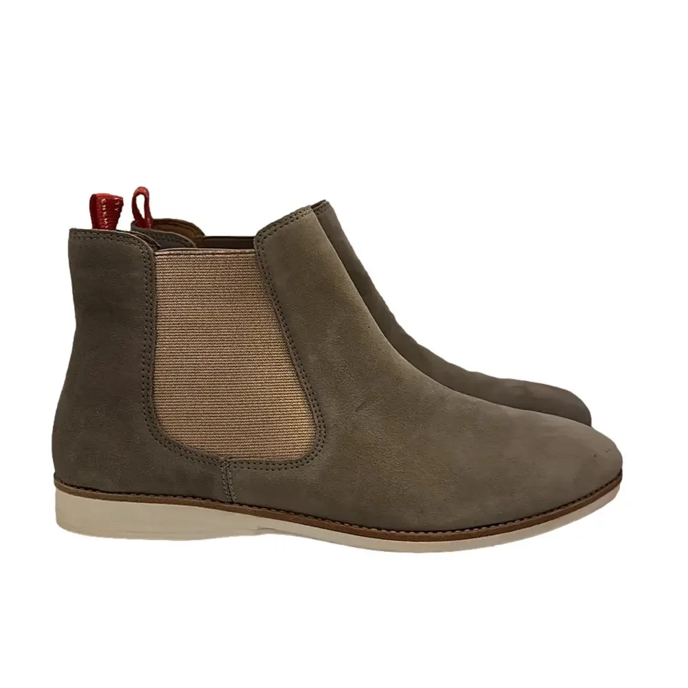 Rollie Chelsea Taupe Suede with Rose Gold Gusset Comfy Boot Size 40 - NWT